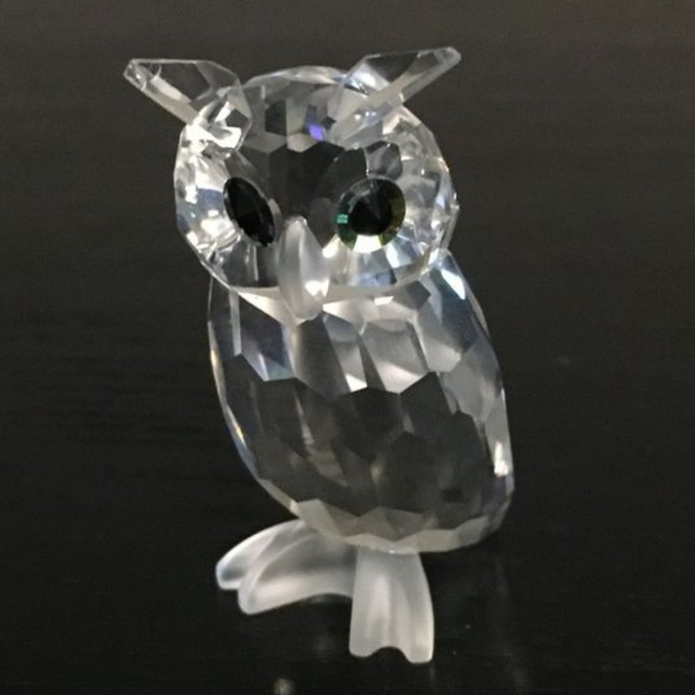 Swarovski Crystal Night Owl #206138 Retired 2001 - Picture 1 of 5